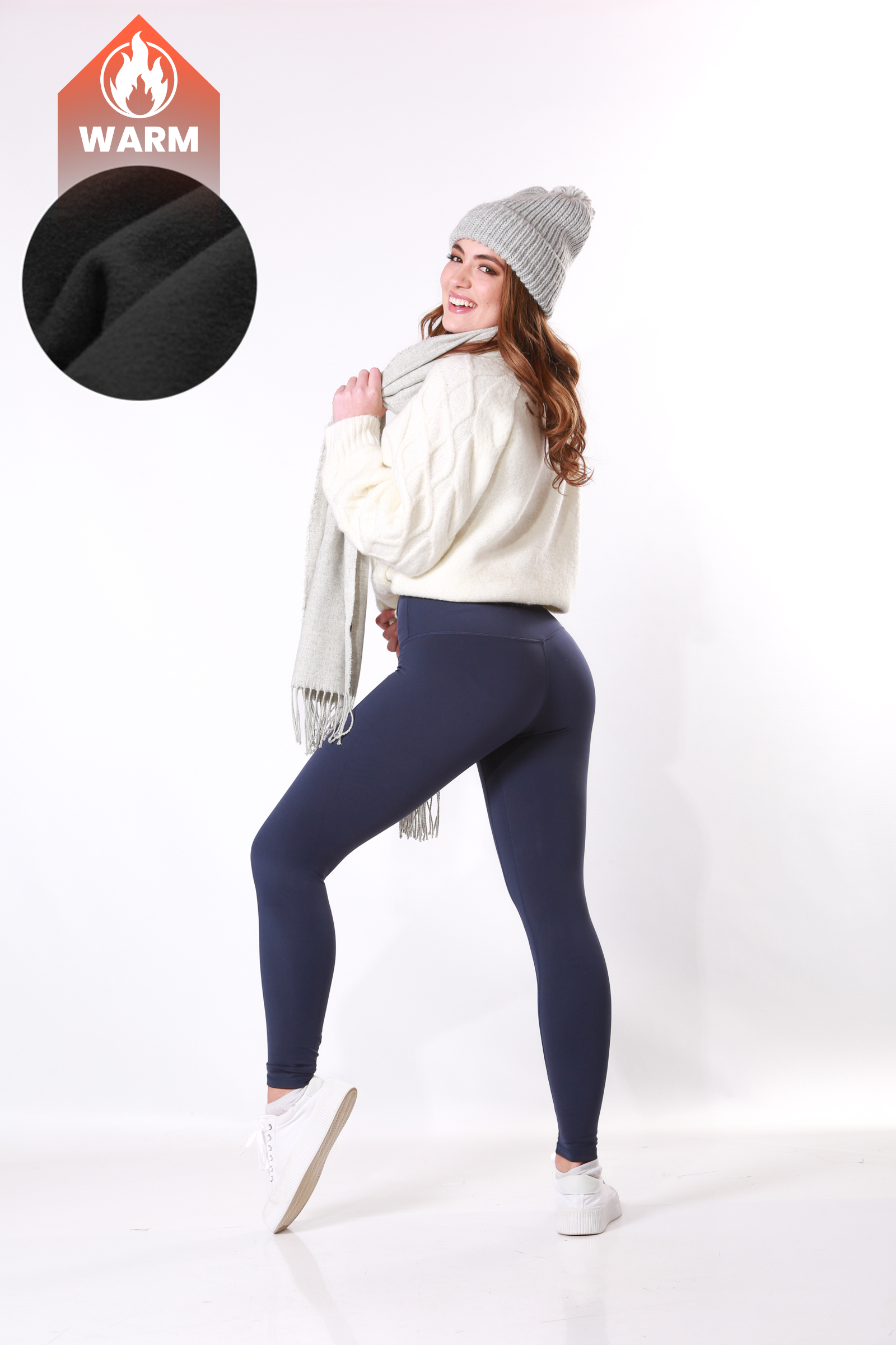 Shapewear TNG Fleecy Winter tights - Navy blue – Shape Wear Shop