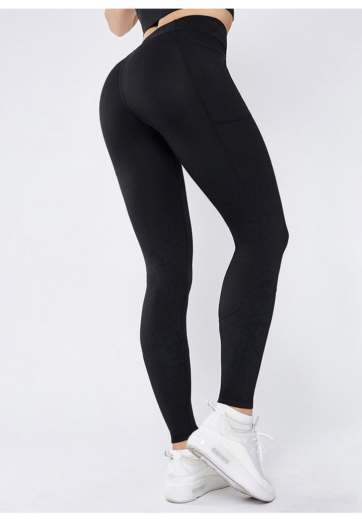 Shapewear Smoothie Compression Black Leggings with cell pocket-Blackaos-init aos-animate