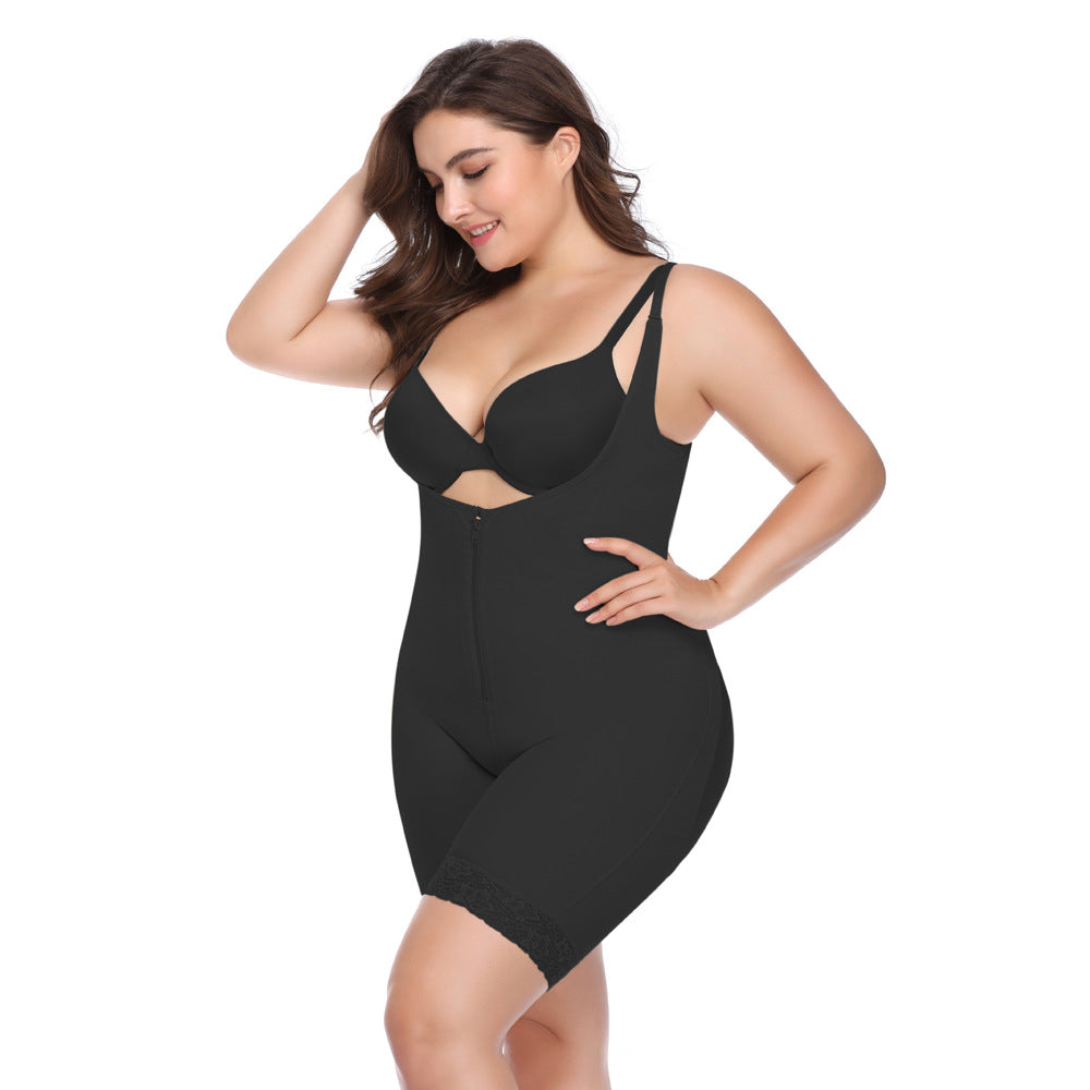 Shapewear Mid thigh Slimming bodysuit black colour – Shape Wear Shop