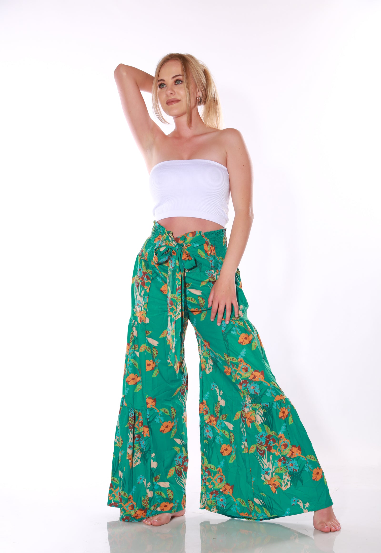eaphi】wrap design button slacks