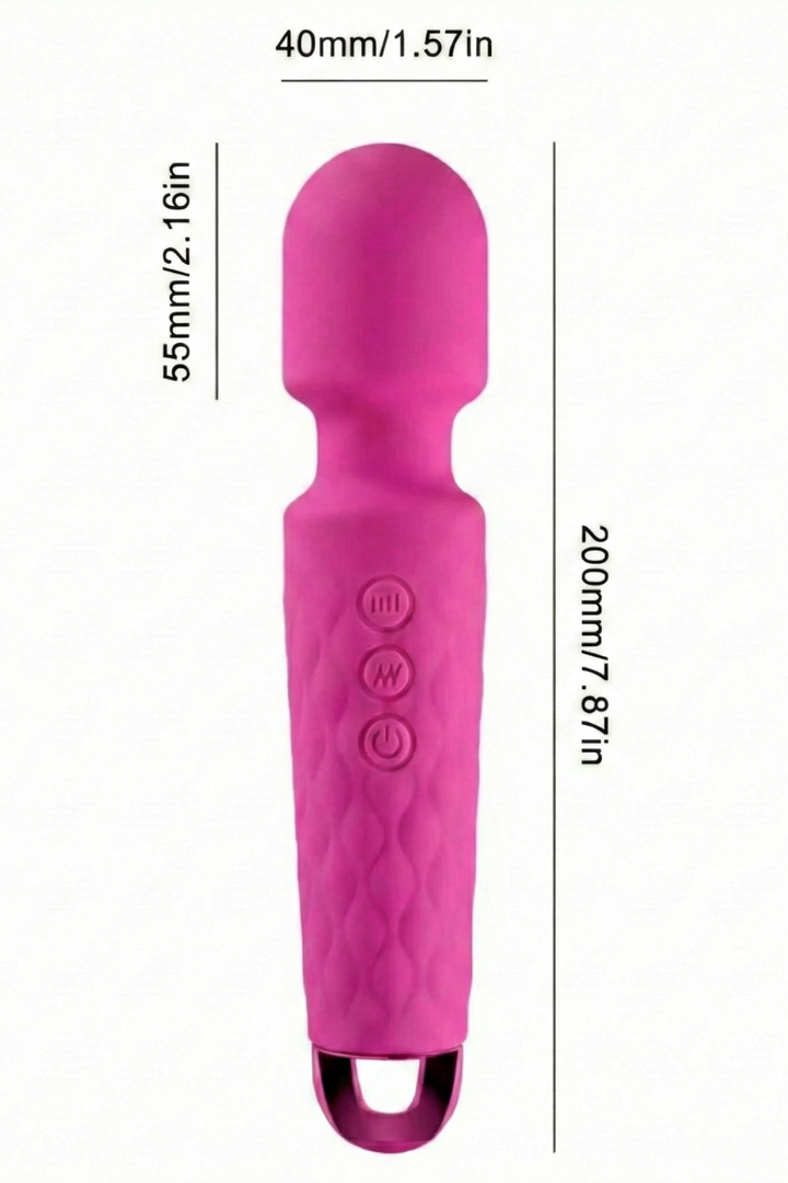 PowerPulse vibrating wand- Cerise pinkaos-init aos-animate