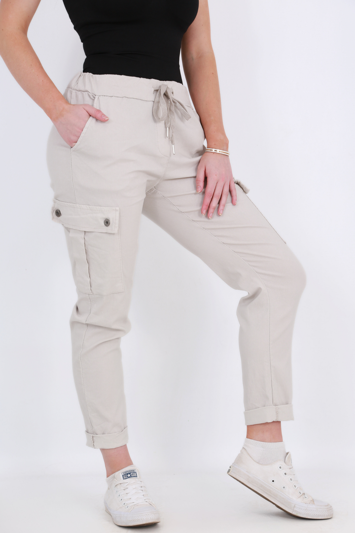 Made in Italy Magic Pants-Cream Cargoaos-init aos-animate