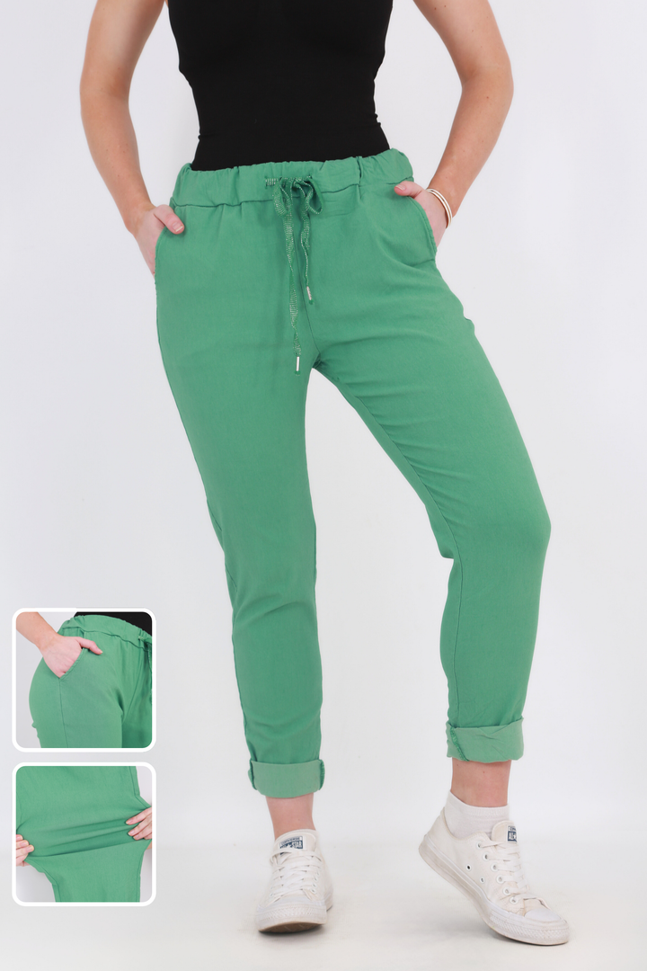 Made in Italy Magic Pants- Greenaos-init aos-animate