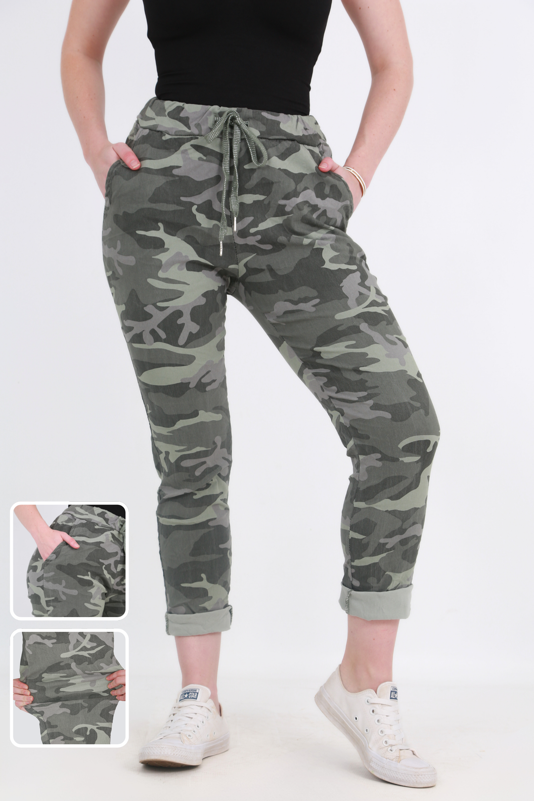 Made in Italy Magic Pants-Green camoaos-init aos-animate