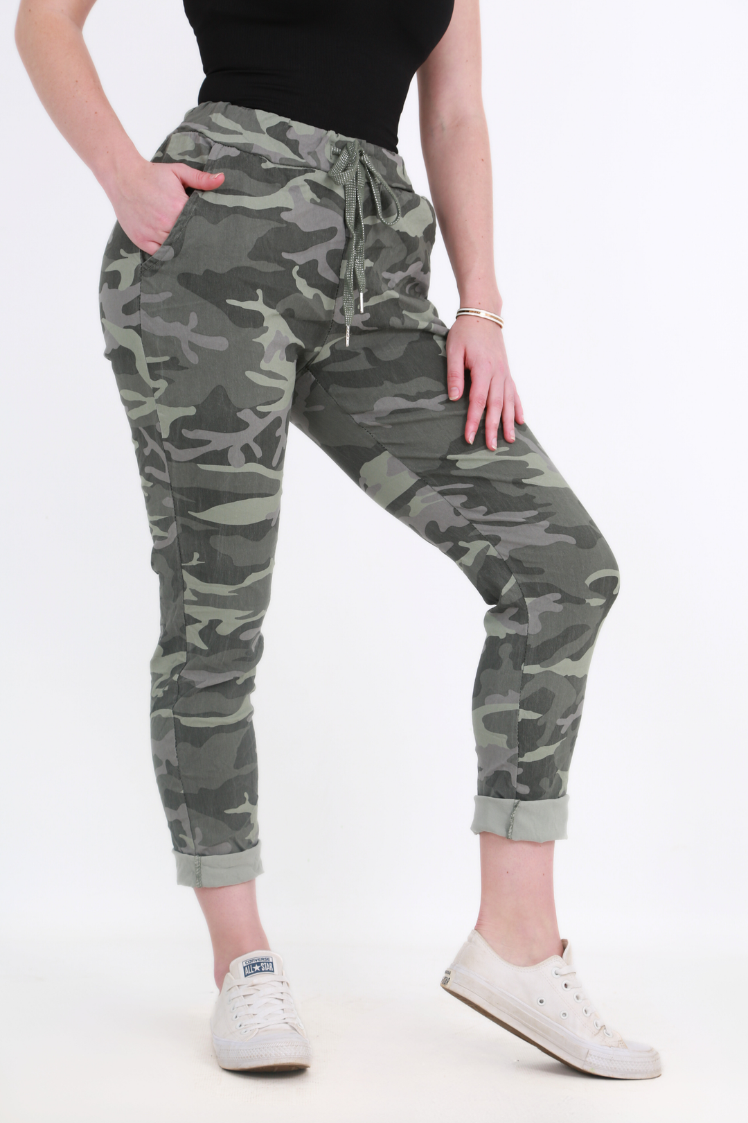 Made in Italy Magic Pants-Green camoaos-init aos-animate