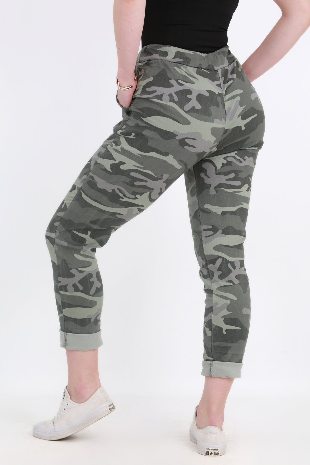 Made in Italy Magic Pants-Green camoaos-init aos-animate