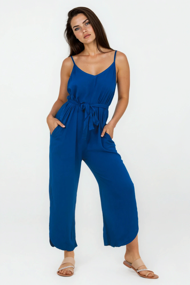 Beach Bunny Spaghetti strap jumpsuit -royal blueaos-init aos-animate