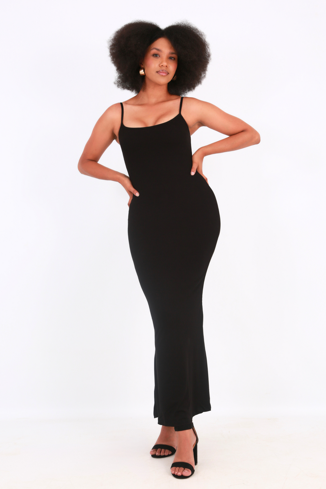 Secret  shapewear maxi lounge dress- Blackaos-init aos-animate