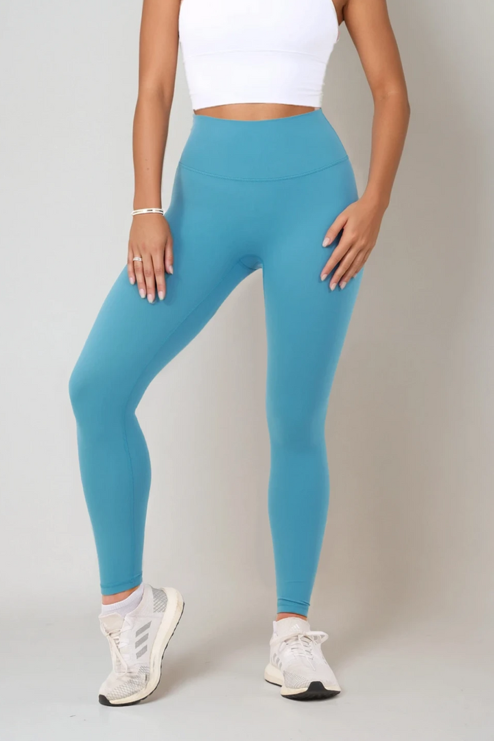Gym Bunny Flex Appeal super soft leggings -Turquoise Blueaos-init aos-animate