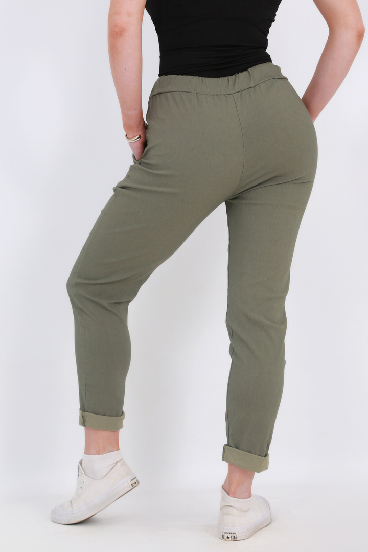 Made in Italy Magic Pants- Dark greenaos-init aos-animate