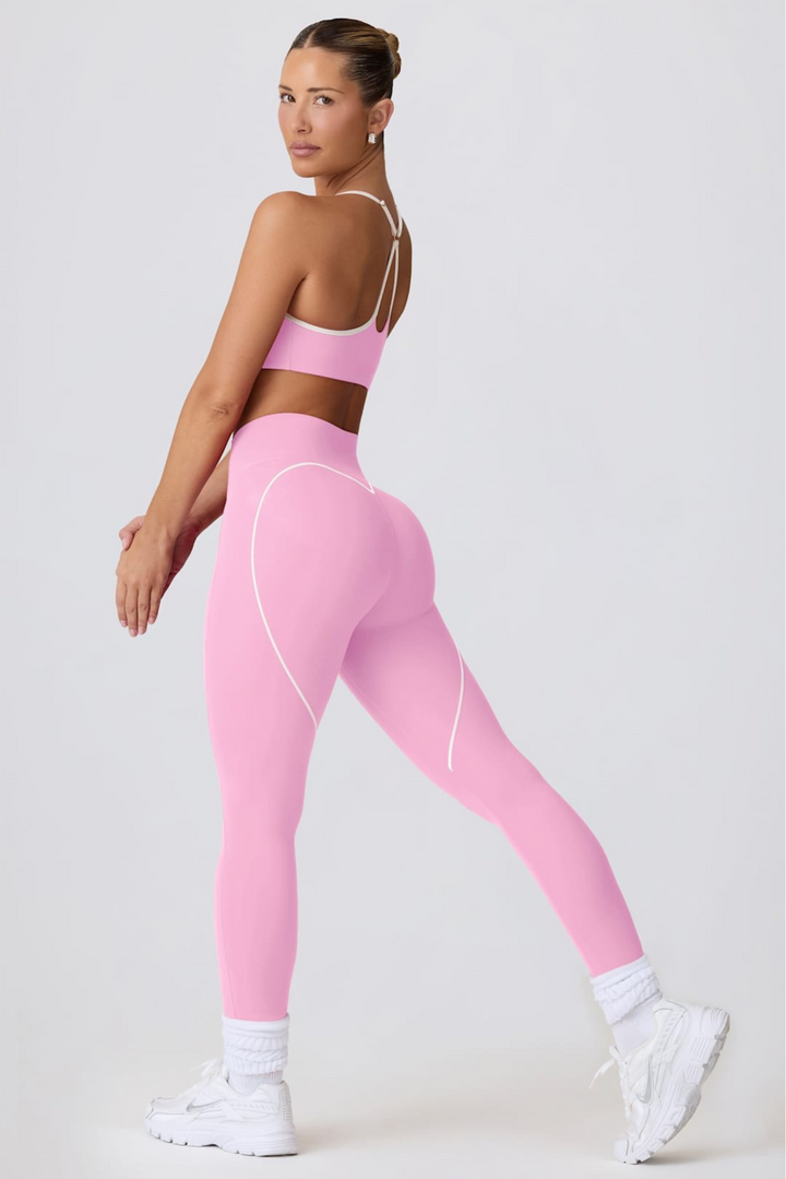 Gym Bunny active Heart Loom Leggings- Pinkaos-init aos-animate