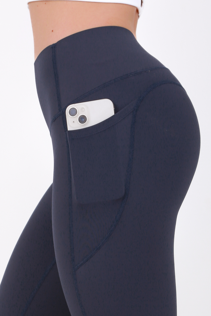 Gym Bunny Core Control Leggings (7/8 Length)- Blueaos-init aos-animate