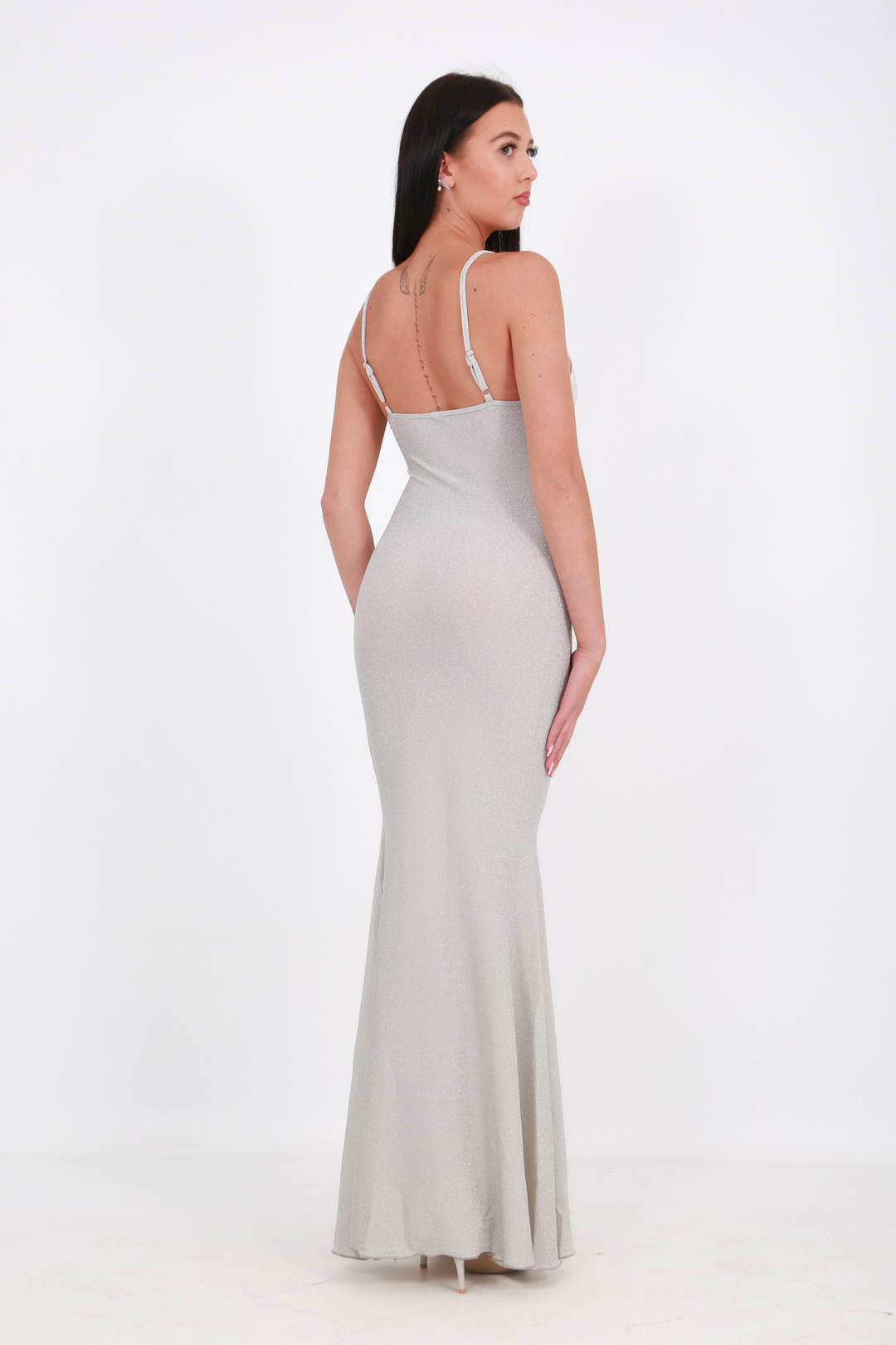 Destiny Spaghetti Maxi dress - Silver- Miss Molly Brandaos-init aos-animate