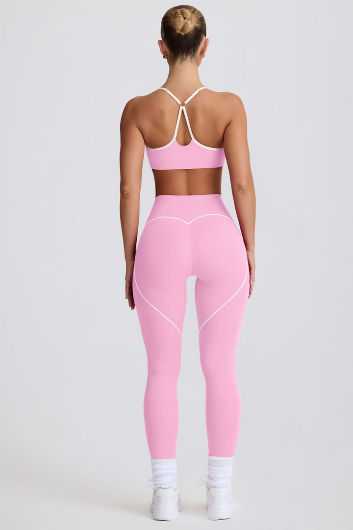 Gym Bunny active Heart Loom Leggings- Pinkaos-init aos-animate