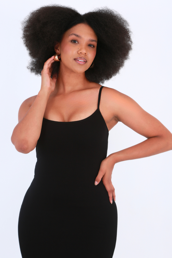 Secret  shapewear maxi lounge dress- Blackaos-init aos-animate