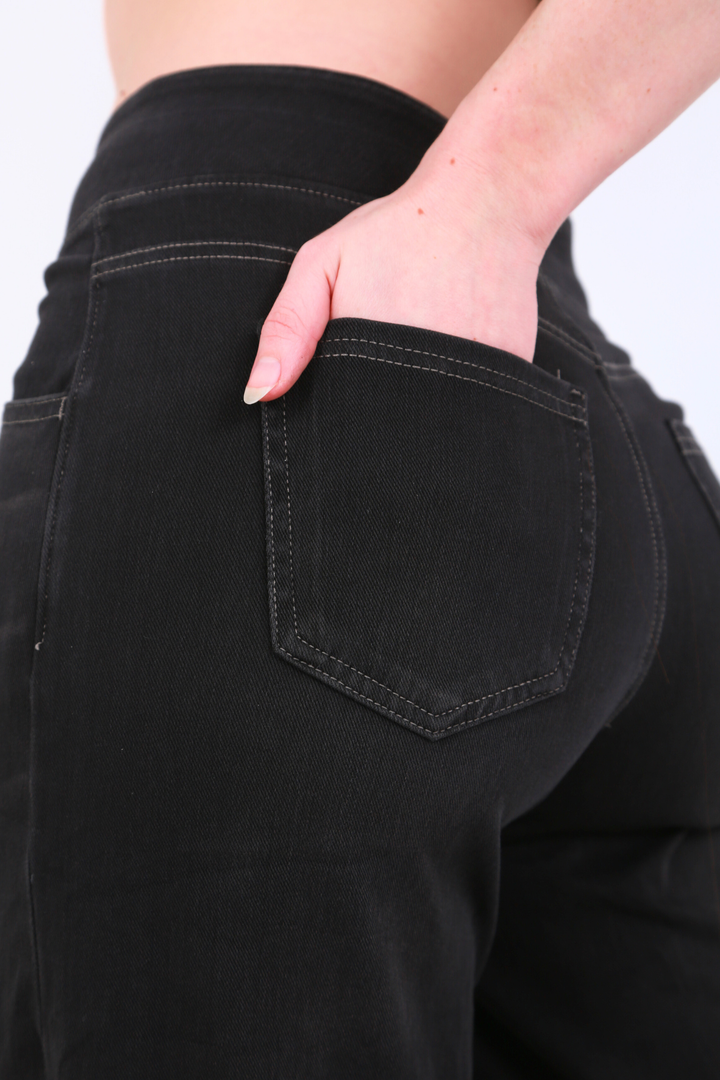 Snugz Flow Pants – High-Waisted wide leg super stretch soft -Black washaos-init aos-animate