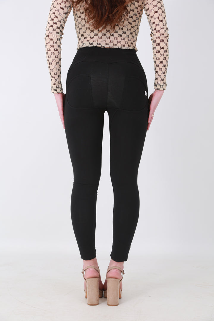 High waist Butt lifting shaping pants -  Wool blend blackaos-init aos-animate
