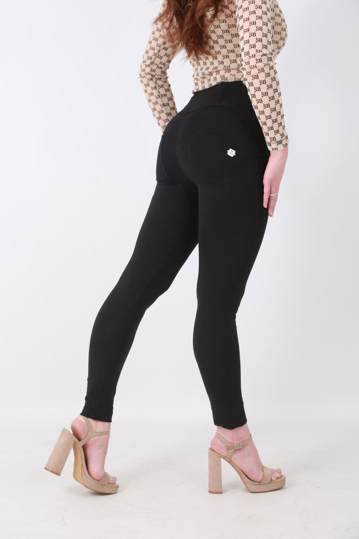 High waist Butt lifting shaping pants -  Wool blend blackaos-init aos-animate
