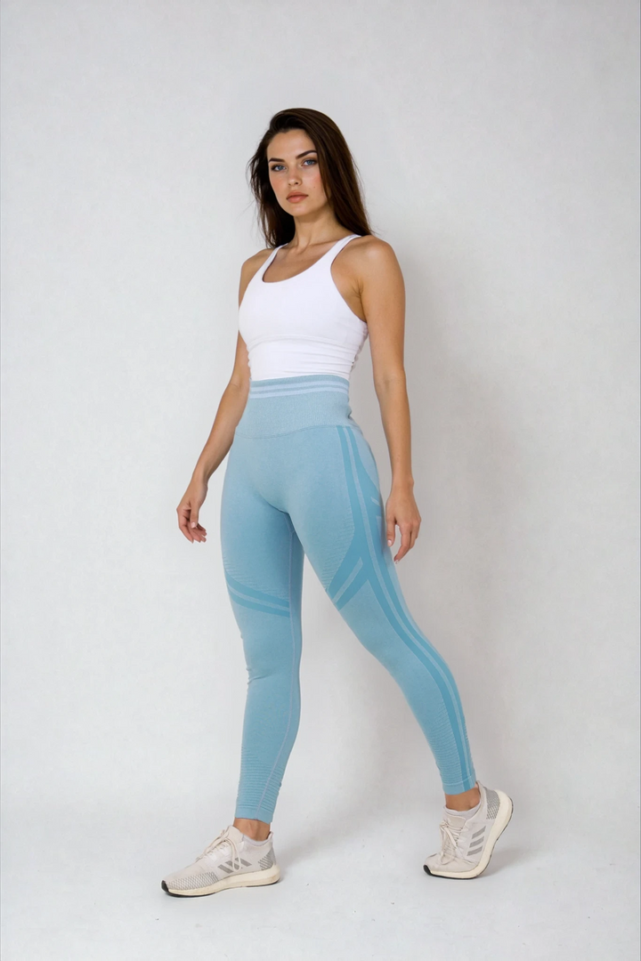 Shapewear Gymbunny Seamless Scrunch leggings -Light Blueaos-init aos-animate
