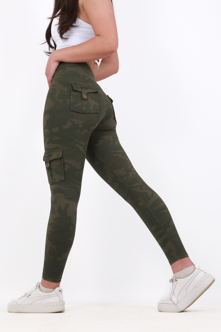 Shapewear TNG Cargo Leggings -  Green Camoaos-init aos-animate