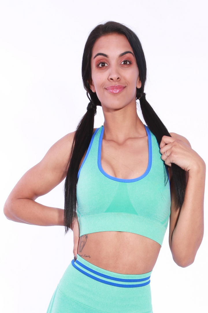 Shapewear GymBunny Seamless padded bra top - Aquaaos-init aos-animate