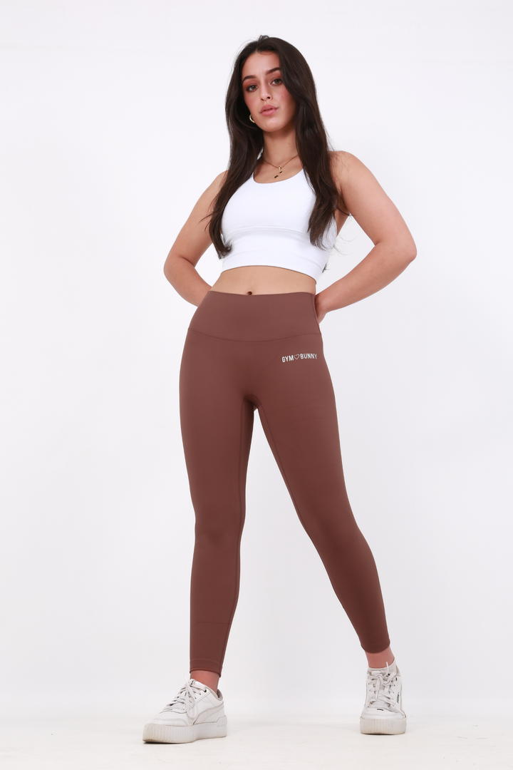 Shapewear Gym Bunny Lulu  - Buttery  soft Yoga Pants- Brownaos-init aos-animate