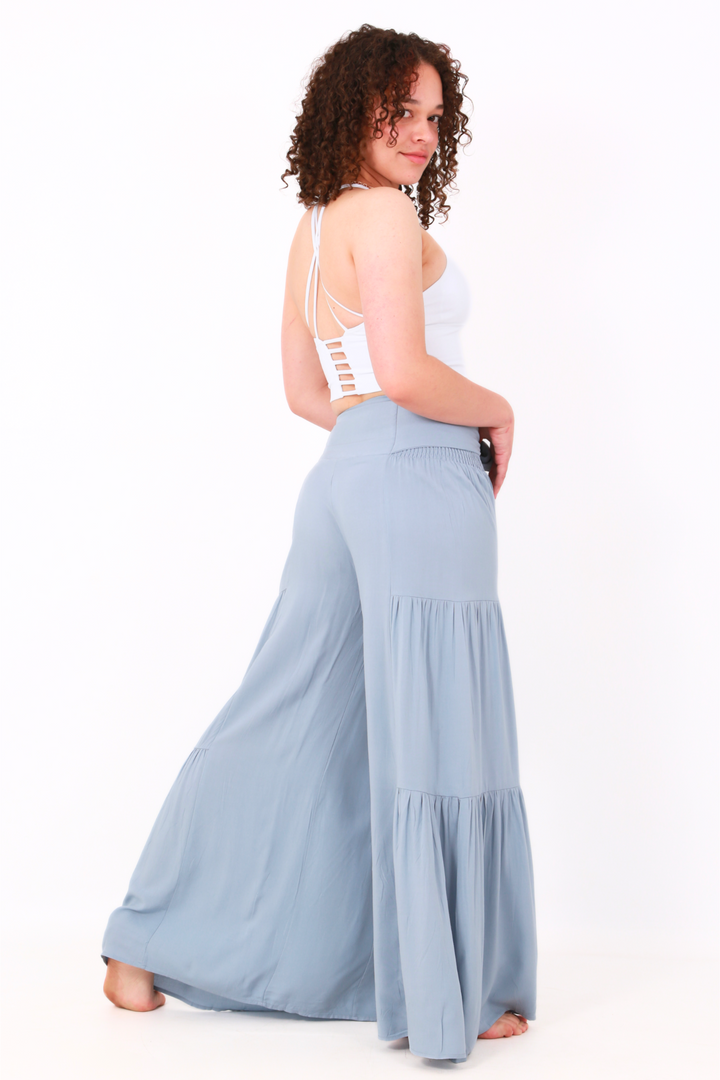 Happy Pants -tie wrap palazzo pants -Light Blueaos-init aos-animate