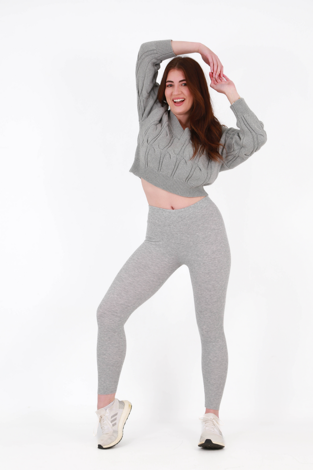All Day Seamless fleece Leggings - Greyaos-init aos-animate