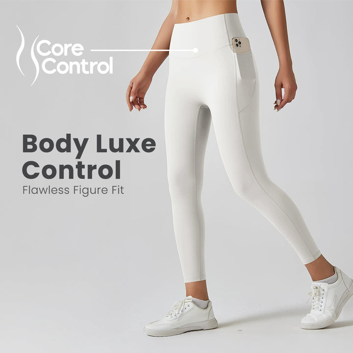 Gym Bunny Core Control Leggings (7/8 Length)- Whiteaos-init aos-animate