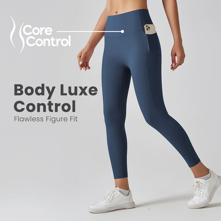 Gym Bunny Core Control Leggings (7/8 Length)- Blueaos-init aos-animate