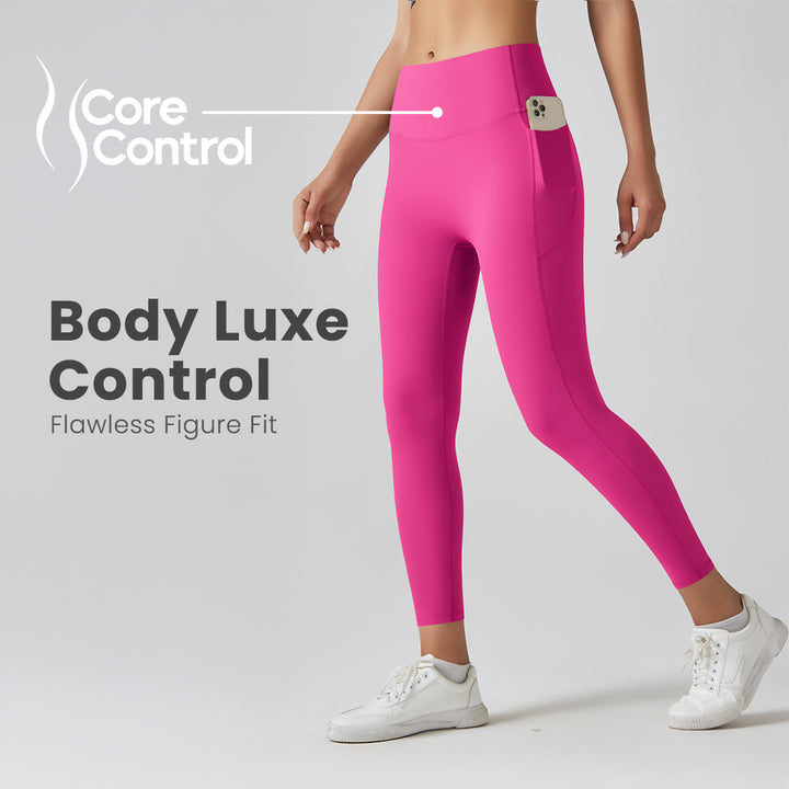 Gym Bunny Core Control Leggings (7/8 Length)- Pinkaos-init aos-animate