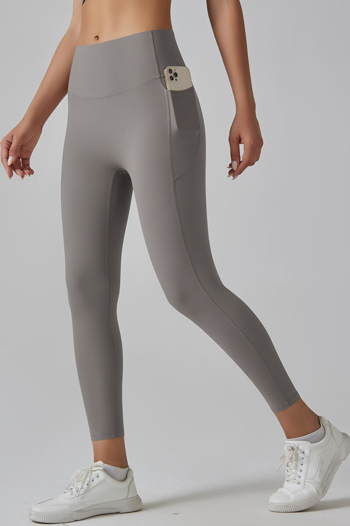 Gym Bunny Core Control Leggings (7/8 Length)- Olive Greyaos-init aos-animate