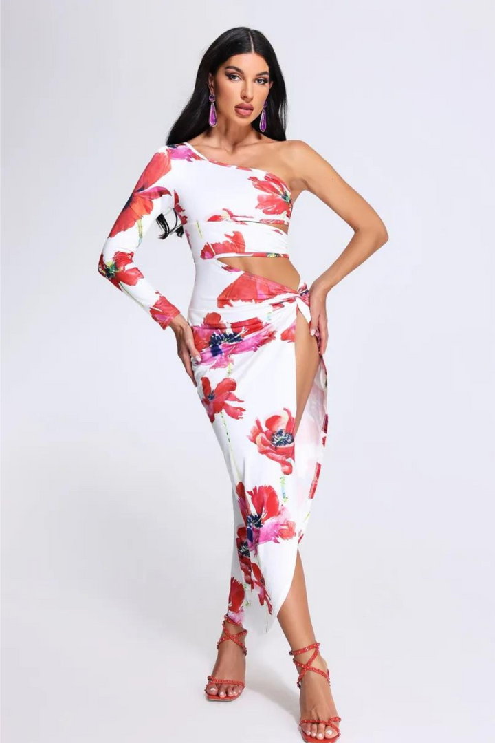 Dahlia One Shoulder Printed Dress- Miss Molly brandaos-init aos-animate