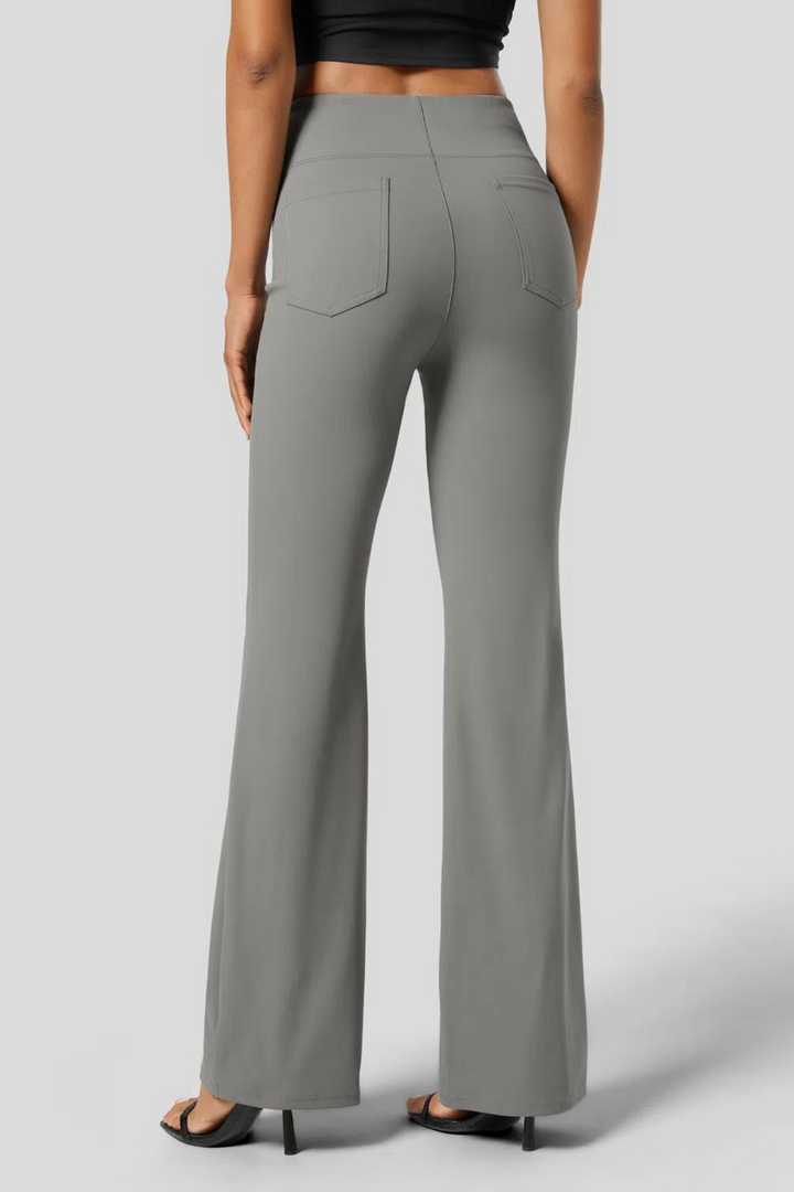 Snugz Lulu Flare Work Pants-Dove Greyaos-init aos-animate