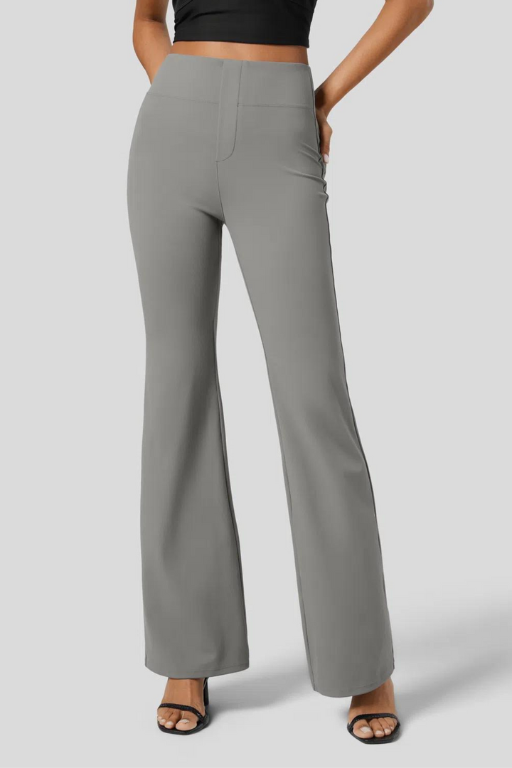 Snugz Lulu Flare Work Pants-Dove Greyaos-init aos-animate