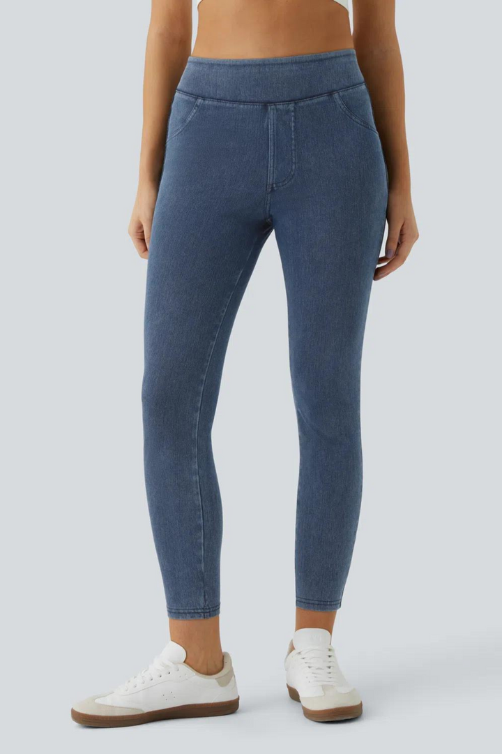 Snugz Super Stretch Denim Jeggings- Medium blueaos-init aos-animate