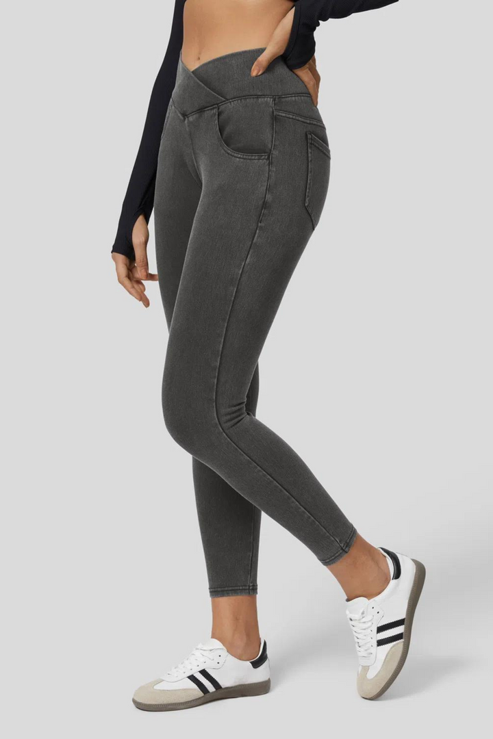 Snugz Super Stretch Denim Leggings- Grey washaos-init aos-animate