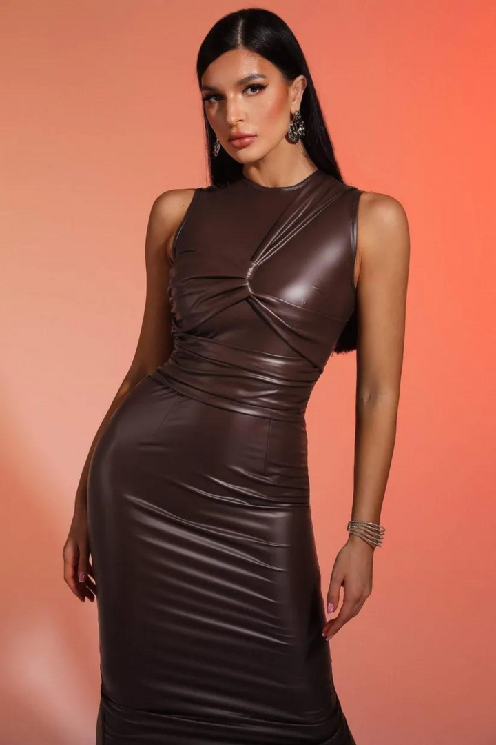 Raven Leather Midi Dress- Miss Molly brandaos-init aos-animate