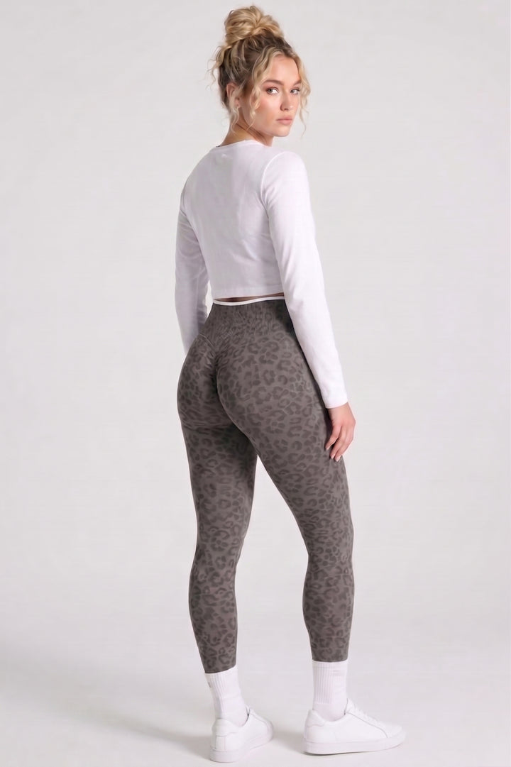 Shapewear Gymbunny Super scrunch leggings -Grey leopardaos-init aos-animate