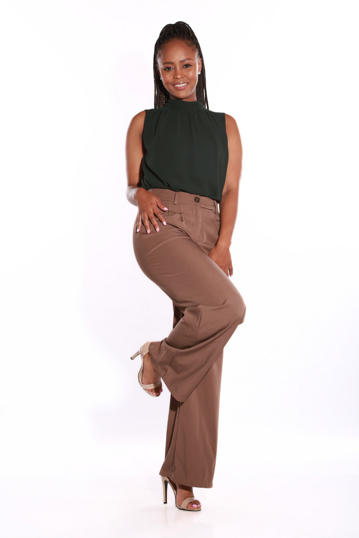 Shapewear TNG Wide leg baggy pants - brownaos-init aos-animate