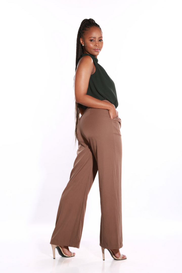 Shapewear TNG Wide leg baggy pants - brownaos-init aos-animate