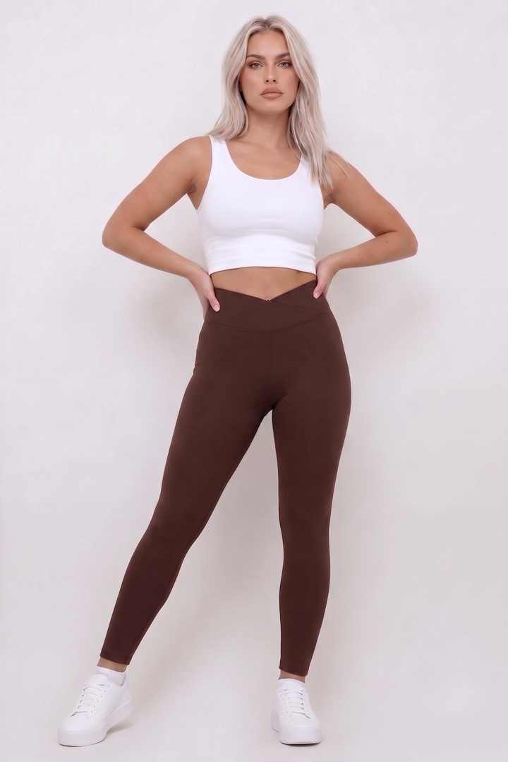 Gym Bunny Booty Boosting Leggings - Dark brownaos-init aos-animate