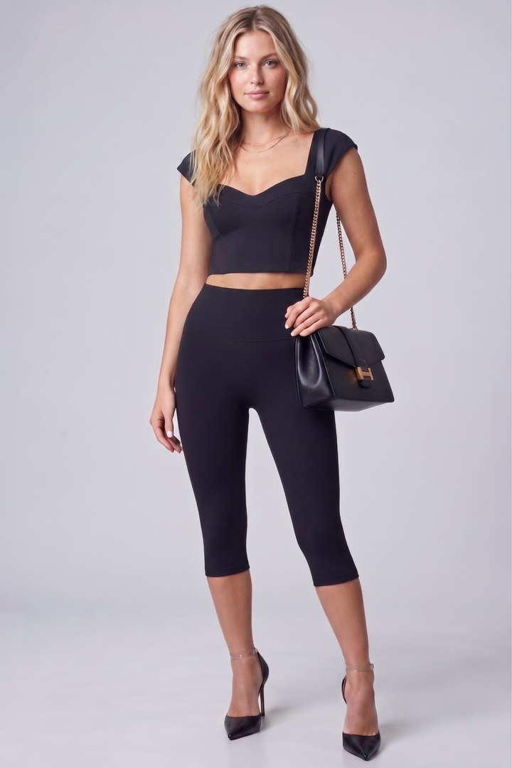 Gym Bunny Smooth capri leggings-Blackaos-init aos-animate