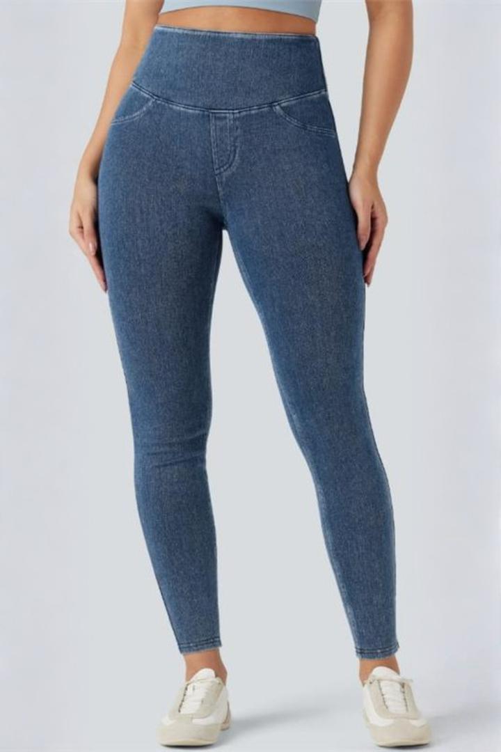 Snugz High-Waist Cargo Jeggings – Super Stretch Denim-Look Leggingsaos-init aos-animate