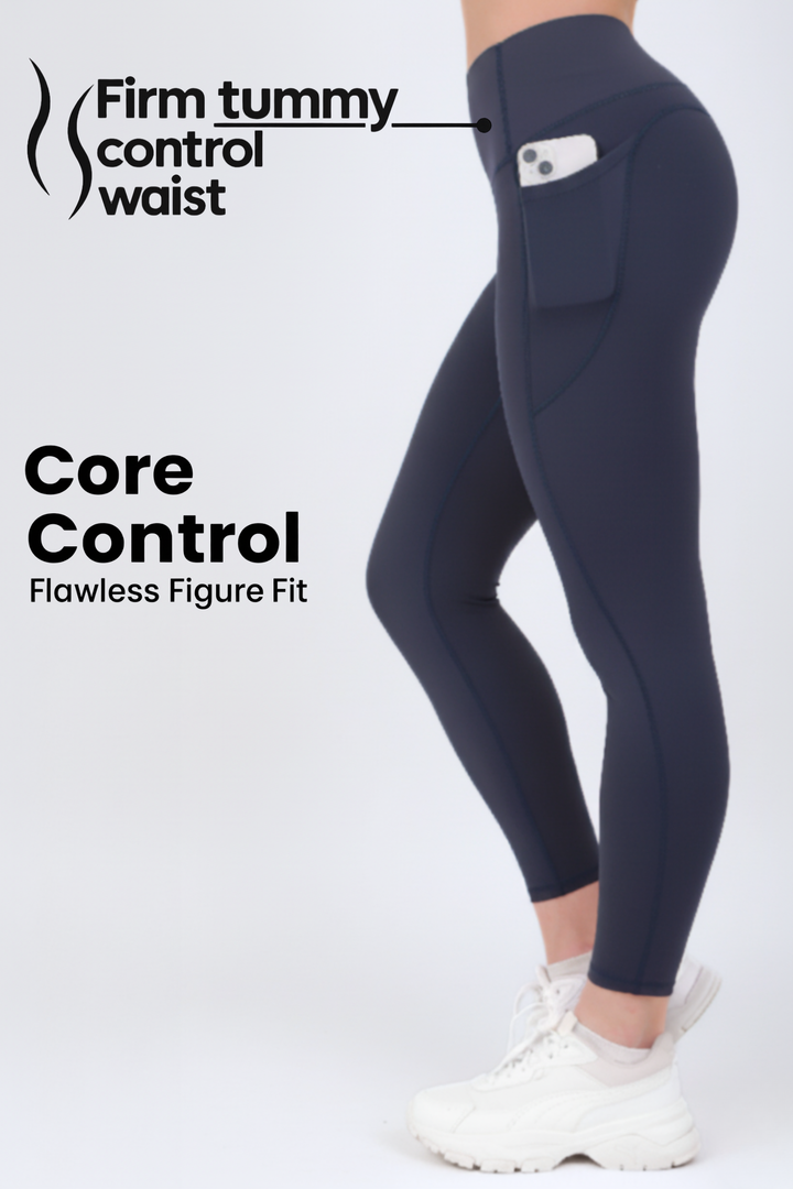 Gym Bunny Core Control Leggings (7/8 Length)- Blueaos-init aos-animate