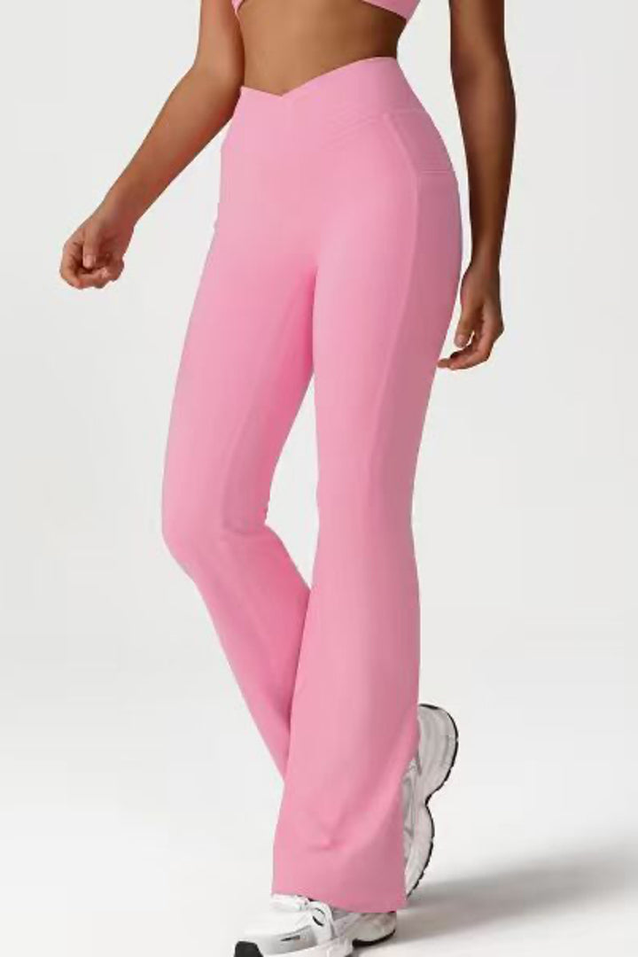 Gym Bunny Pocket-Perfect Flare leggings- Pinkaos-init aos-animate