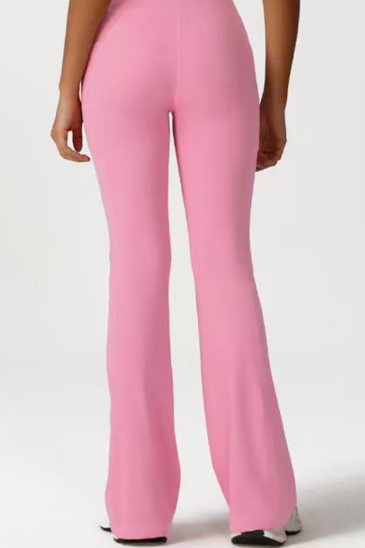 Gym Bunny Pocket-Perfect Flare leggings- Pinkaos-init aos-animate