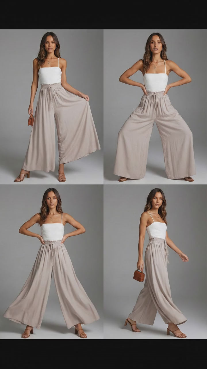 Happy Pants Prima Palazzo- Stone beigeaos-init aos-animate