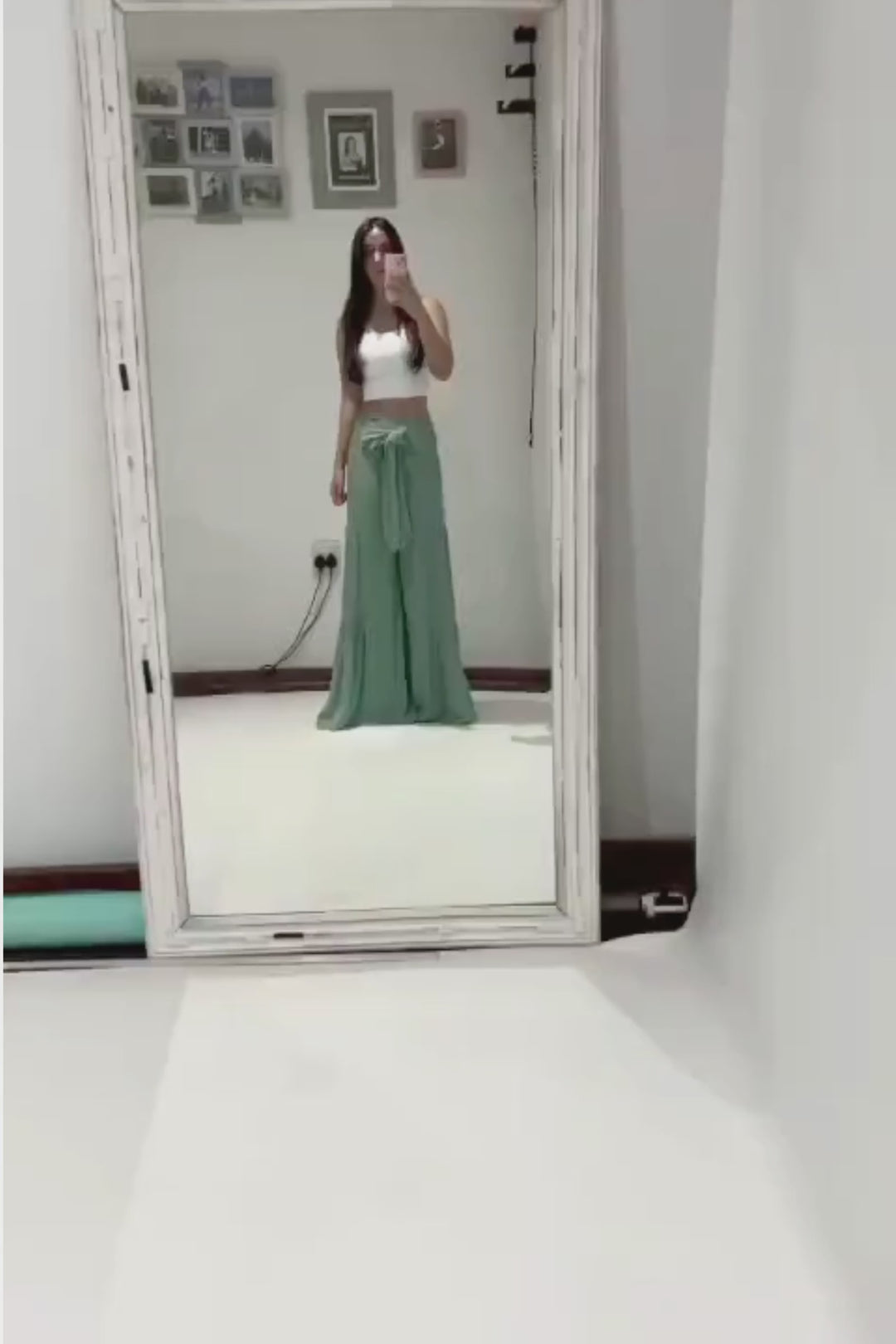 Happy Pants -tie wrap palazzo pants -Mintaos-init aos-animate