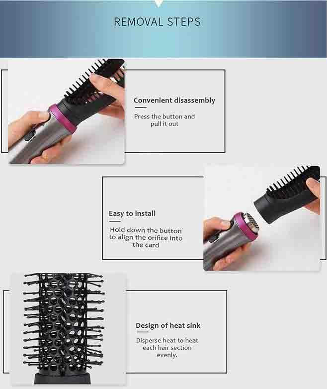 5 In1 Hair Dryer, Hot Air and Hair Brush Volumizer  Setaos-init aos-animate
